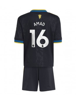 Otroški Nogometna dresi replika Manchester United Amad Diallo #16 Tretji 2025-26 Kratek rokav (+ hlače)